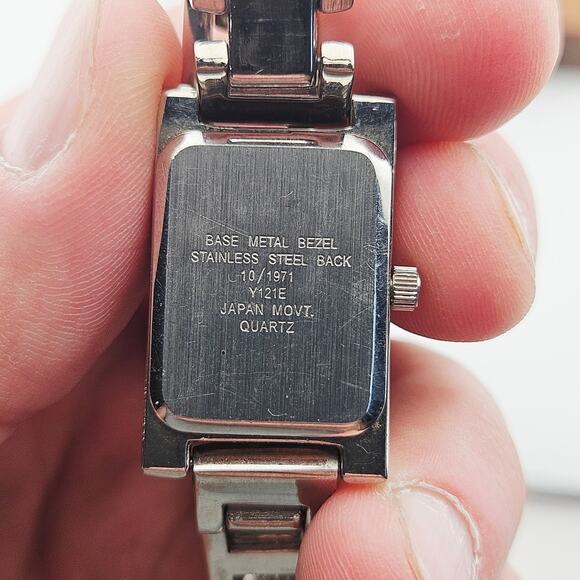 Anne Klein Women's Silver Tone Bracelet Watch Black Dial Everyday Minimalist - Picture 6 of 7